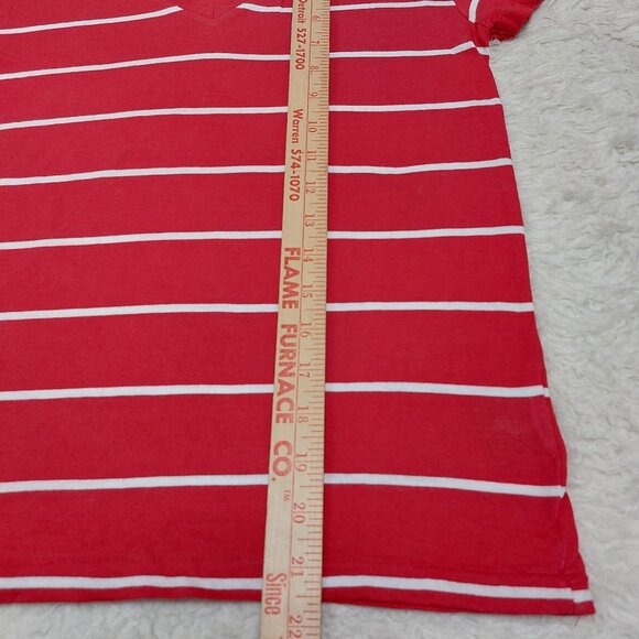 Polo Ralph Lauren Women's Red Stripped V-Neck Polo Shirt Size S - Picture 5 of 8